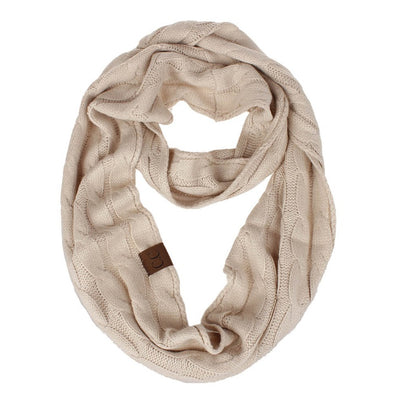 CC scarf wool knit bib winter collar