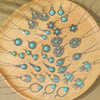 Fashion Turquoise Long Pendant Ear Rings Suit
